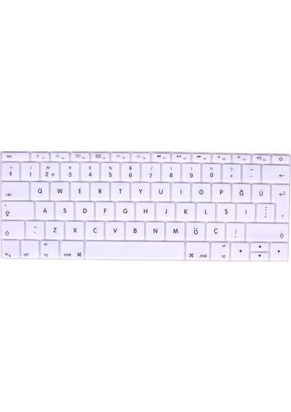 Apple MACBOOK Pro 13' A1708 Türkçe Silikon Klavye Koruyucu Touchbarsız Model