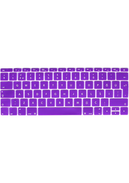 Apple MACBOOK Pro 13' A1708 Türkçe Silikon Klavye Koruyucu Touchbarsız Model