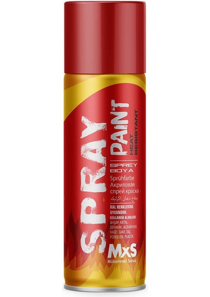 - Isıya Dayanıklı Sprey Boya - Kırmızı Renk / 400ML