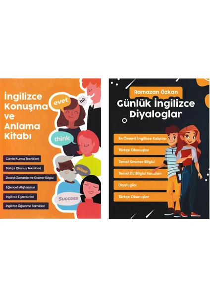 Günlük Ingilizce Diyaloglar ve Ingilizce Konuşma ve Anlama Kitabı - 2 Kitap -  Ramazan Özkan