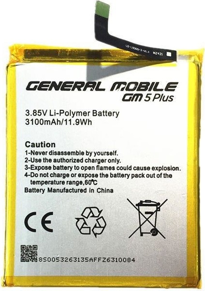 Oem General Mobile Gm5 Plus Batarya Pil