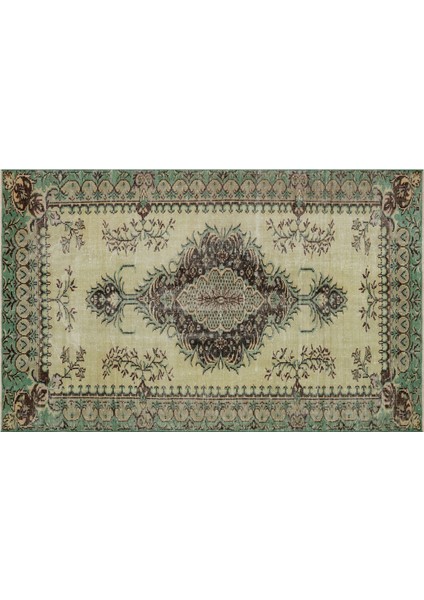 Klasik Modern Vintage Eskitme El Dokuma Halı 174 x 282 cm 7948