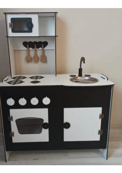 100 x 80 Ahşap Mutfak Siyah