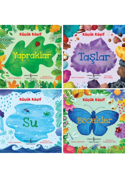 Küçük Kaşif 4 Kitap Set / Yapraklar - Taşlar - Su - Böcekler