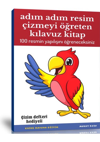 Adım Adım Resim Çizmeyi Öğreten Kılavuz Kitap +Defter
