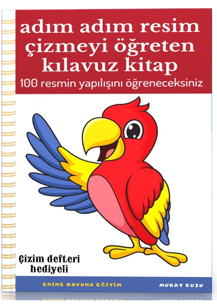 Adım Adım Resim Çizmeyi Öğreten Kılavuz Kitap +Defter