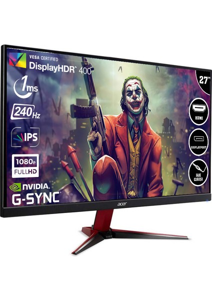 VG272X 27" 240Hz 1ms (HDMI+Display) G-Sync Full HD IPS LED Monitör UM.HV2EE.X01