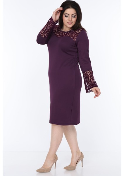 Mor Ispanyol Kol Elbise 3E-1071 fiyatları