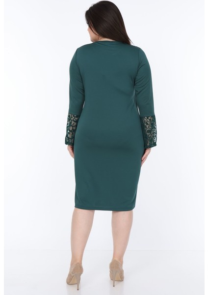 Yeşil Ispanyol Kol Elbise 30Y-1050 fırsatları