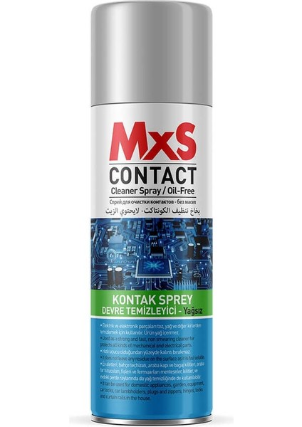 Mxs Kontak Sprey Devre Temizleyici - Yağsız 400 ml