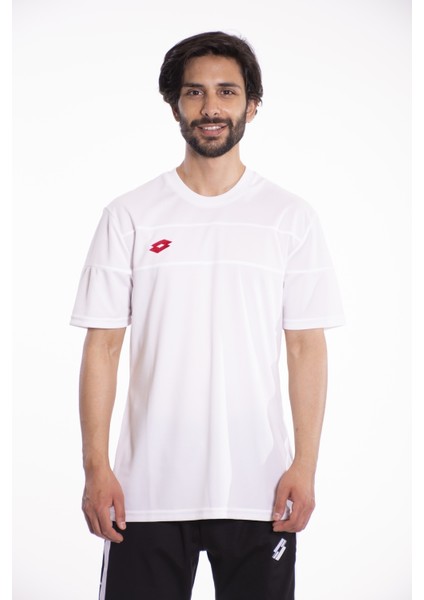 T-Shirt Erkek Beyaz/kırmızı-Lucca Tee Pl