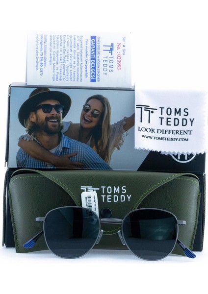 Toms Teddy Polarize/uv Metal Güneş Gözlüğü Mat Füme TT1050C102M