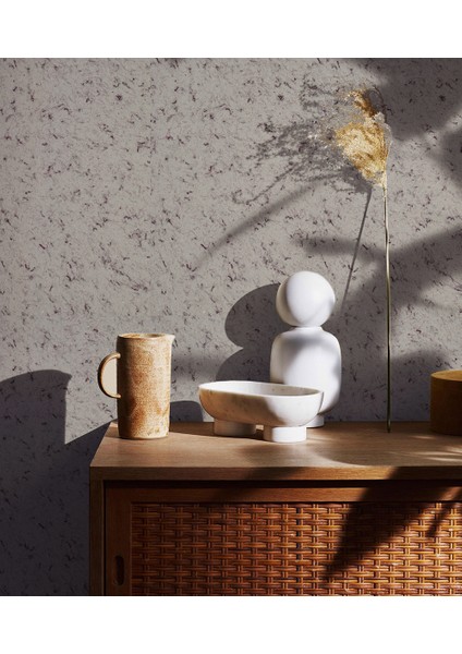 Isı ve Ses Yalıtımlı Canlı | Ipek | Dekoratif Sıva Dream-06 | Bordo Kristal İp Desenli 1/2 PAKET