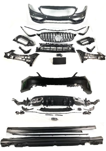 Mercedes w205 c63 body kit tampon seti komple 2019+ facelift fırsatları