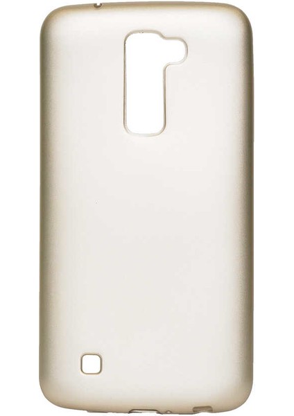 Lg K10 Kılıf Yumuşak Pürüzsüz Esnek New Style Case Esnek Gold