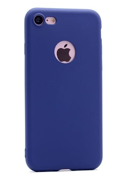 Apple iPhone 7 Kılıf Yumuşak Pürüzsüz Esnek New Style Case Esnek Lacivert
