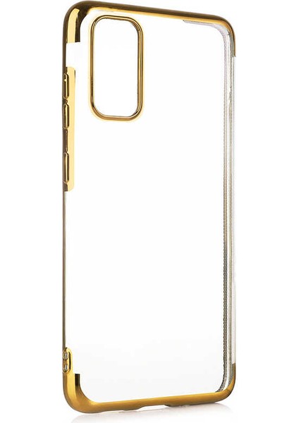 Samsung Galaxy M51 Kılıf Laser Paint Transparent Soft Series Gold