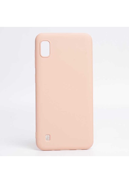 Samsung Galaxy A10 Kılıf Esnek Yumuşak Pürüzsüz Içi Kadife Case Pembe