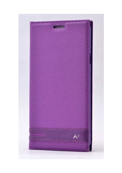 Samsung Galaxy A7 2016 Mıknatıs Kapaklı Kılıf Magnet Style Case Mor