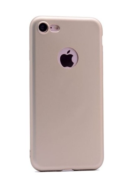 Apple iPhone 7 Kılıf Yumuşak Pürüzsüz Esnek New Style Case Esnek Gold