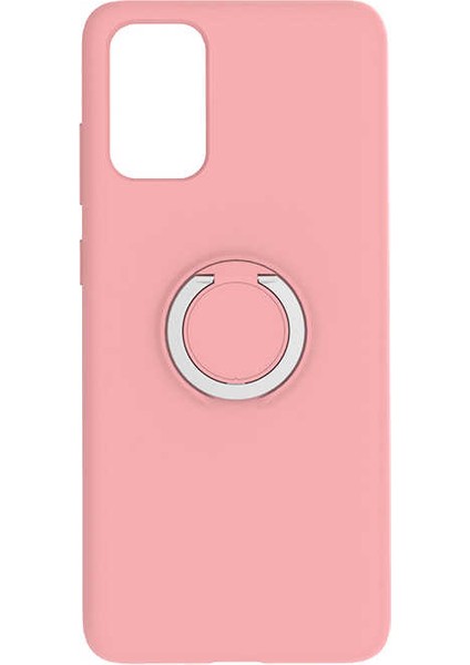 Samsung Galaxy S20 Plus Kılıf Magnet Yüzük Standlı Yumuşak ve Pürüzsüz Açık Pembe