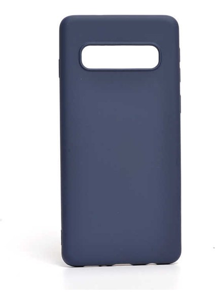Samsung Galaxy S10 Plus Kılıf Esnek Yumuşak Pürüzsüz Içi Kadife Case Lacivert