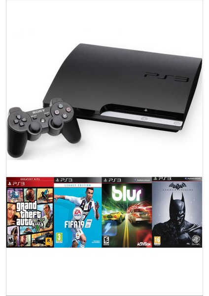 Playstation 3 Slim 500 GB Oyun Konsolu - 35 Dijital Oyunlu - Yenilenmiş