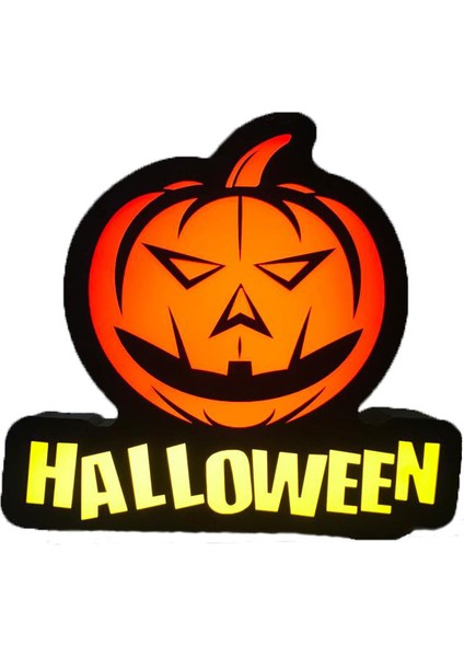 Hallowen Yazılı Görsel Tabela 3D LED Neon Işıklı Kutu Harf Tabela Pleksiglass