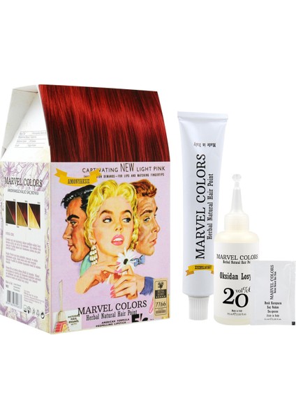 Herbal Naturel Hair Saç Boyası 77.66 Orta Kumral Yoğun Kızıl