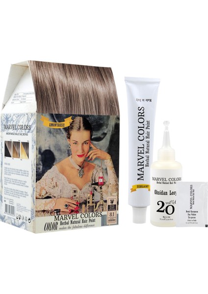 Herbal Naturel Hair Saç Boyası 8.1 Açık Küllü Kumral