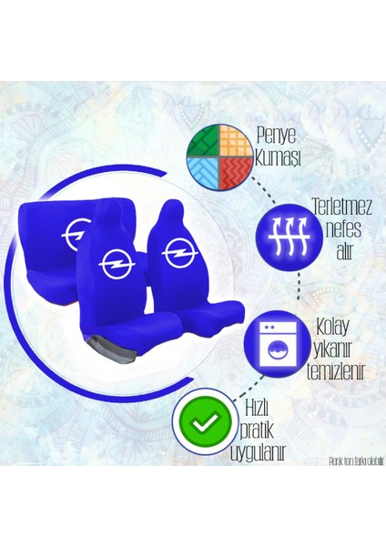 Opel Corsa Koltuk Koruyucu Penye Tam Uyum Set