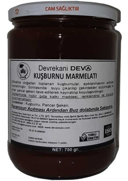 Kuşburnu Marmelatı 750 gr