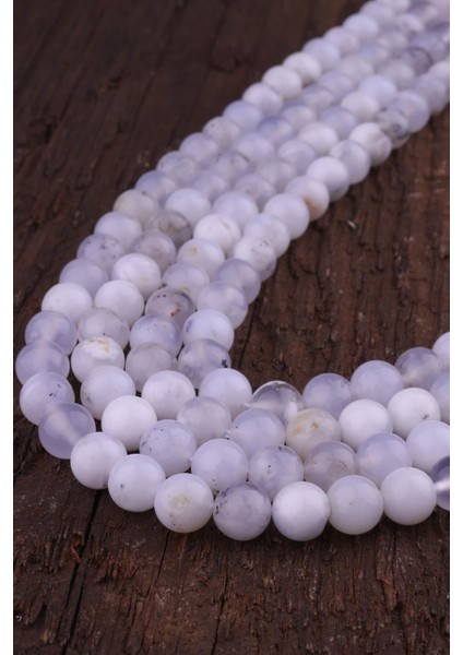 6 mm Beyaz Opal Taşı Dizi - DZ4058