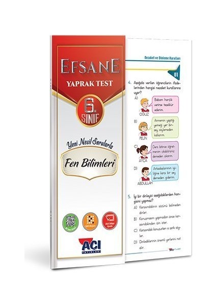 6. Sınıf Efsane Fen Bilimleri Yaprak Test