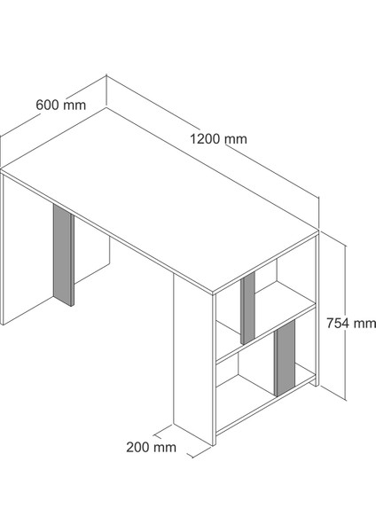 Variant Lima Çalışma Masası - Ceviz / Sarı