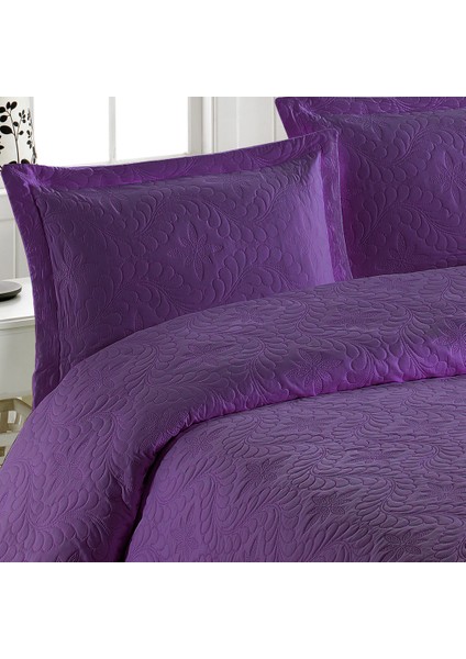 Ivy Mor Çift Kişilik Microfiber Kapitone Yatak Örtüsü fiyatları