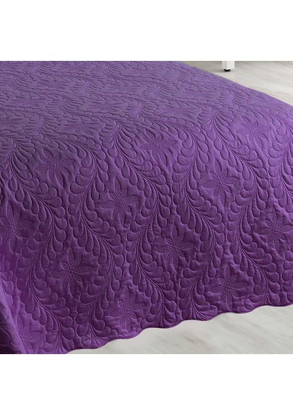 Ivy Mor Çift Kişilik Microfiber Kapitone Yatak Örtüsü modelleri