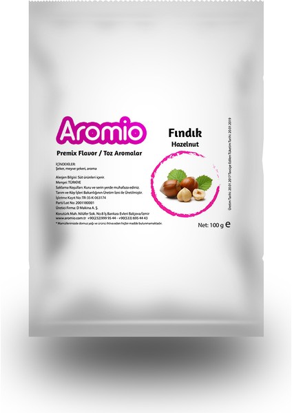 Fındık Aroma Premix Toz Paket 35 gr