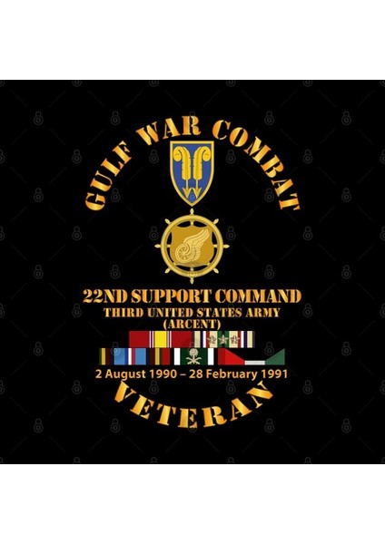 Gulf War Combat Vet W 22ND Support Command - Branch W Svc Kupa Bardak
