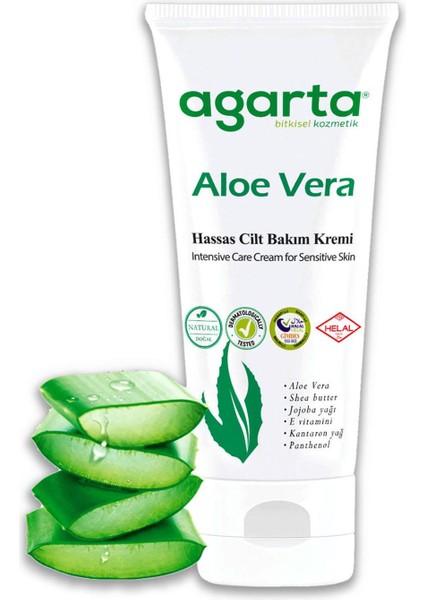 Doğal Aloe Vera Nemlendirici Cilt Kremi 75 ml x 3 Adet