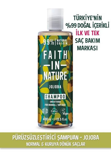 %99 Doğal Içerikli Pürüzsüzleştirici Şampuan- Normal&kuruya Dönük Saçlar Için Jojoba