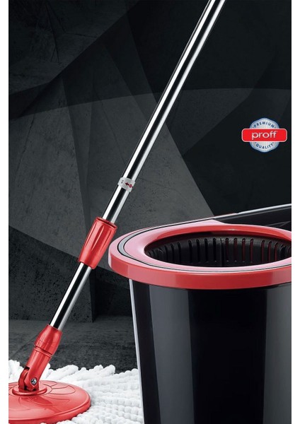 Quantum Turbo Black Mop Mıcrofiber Temizlik Seti Döner Başlıklı