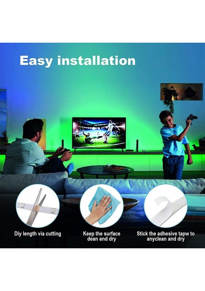 Rgb LED Şerit Işıklar IP65 Su Geçirmez 5050 44KEY Ir Denetleyici Adaptörü 5m (Yurt Dışından) fiyatları