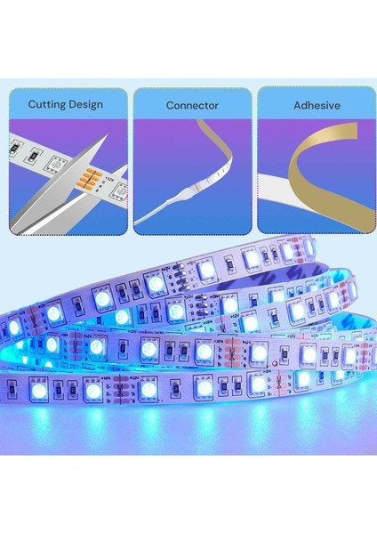 Rgb LED Şerit Işıklar IP65 Su Geçirmez 5050 44KEY Ir Denetleyici Adaptörü 5m (Yurt Dışından) indirimleri