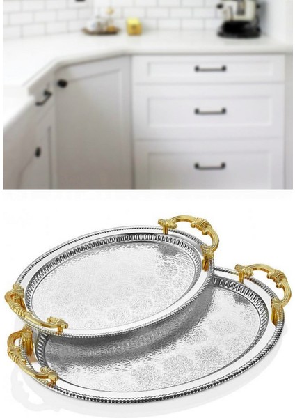 2'li Kararmaz Tepsi Seti