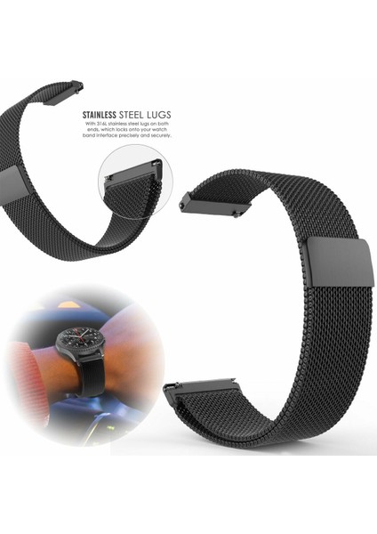 Samsung Gear S3 Kordon Frontier & Classic Metal Örme Kayış