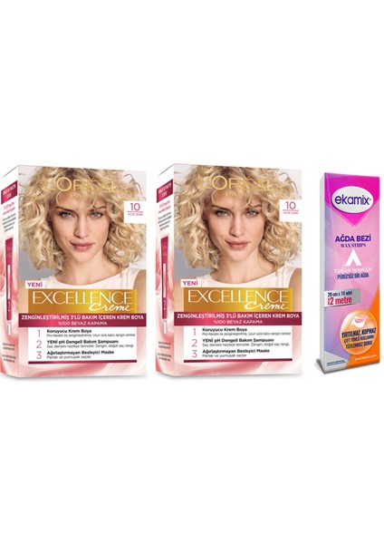 Loreal Excellence Creme Boya 10 Açık Sarı 2 Adet