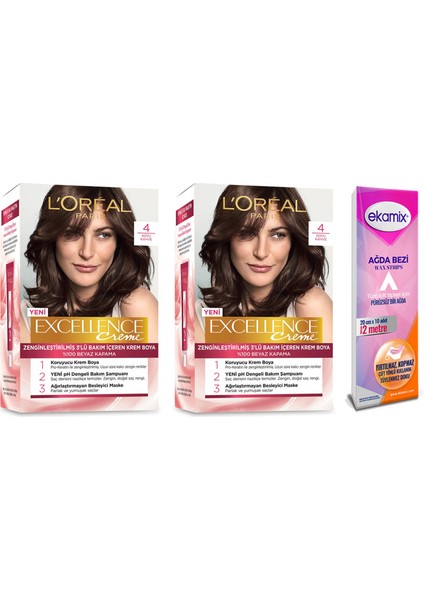 Loreal Excellence Creme Boya 4 Koyu Kahve 2 Adet