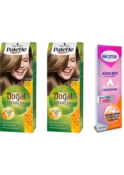 Palette Doğal Renkler Saç Boyası 7-0 Kumral 2 Adet