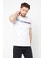 Erkek Beyaz Önü Baskılı Kısa Kollu Bisiklet Yaka Basic Slim Fit T-Shirt 3